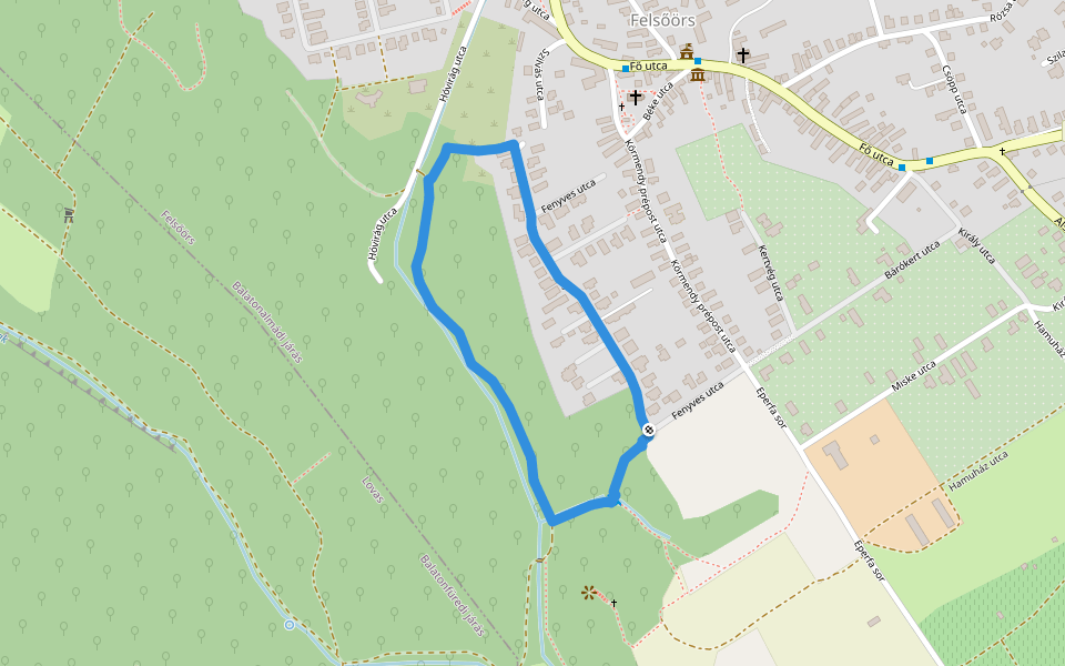 ZT, Malom-völgy tanösvény walking route map in Felsőörs