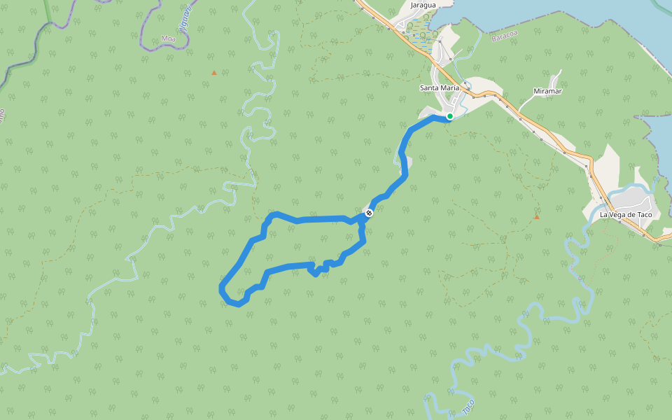 Alexander Humbold park hike walking route map in Boqueron