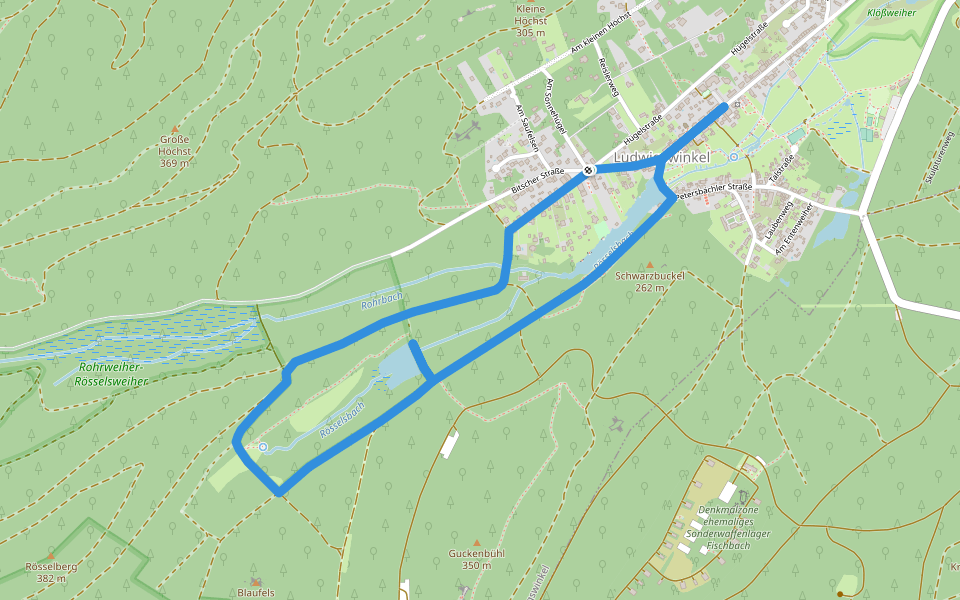 Ludwigswinkel Rundweg 2 walking route map in Ludwigswinkel