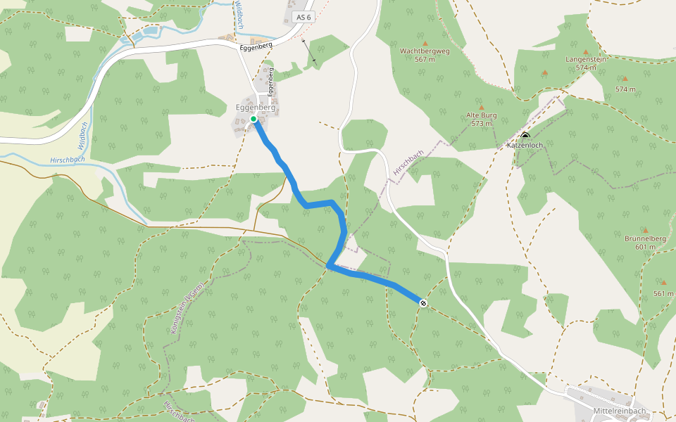 Eschenfelden Rundweg 7a walking route map in Hirschbach