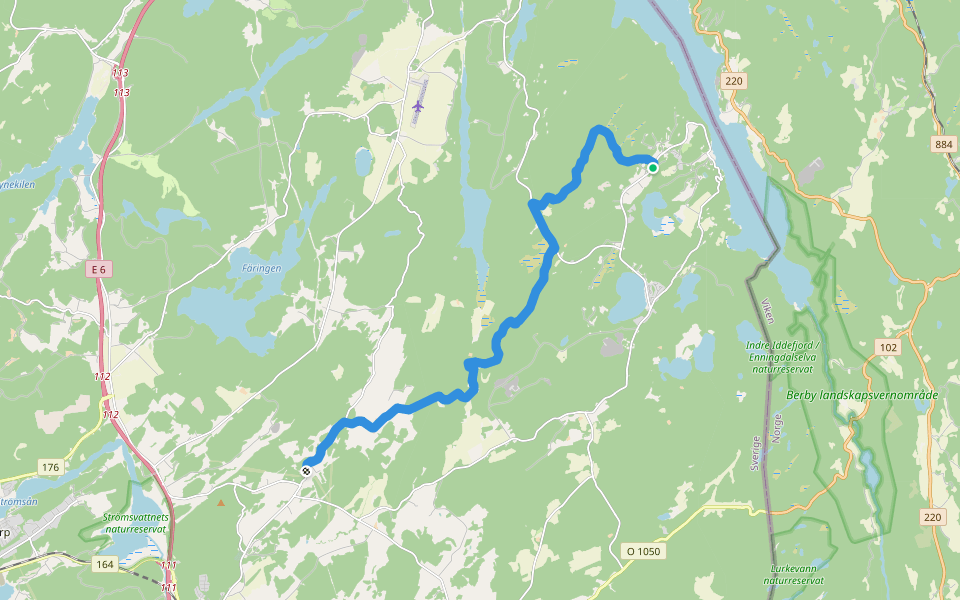 Bohusleden - Etapp 26 Krogstrand - Högstad walking route map in Björneröd