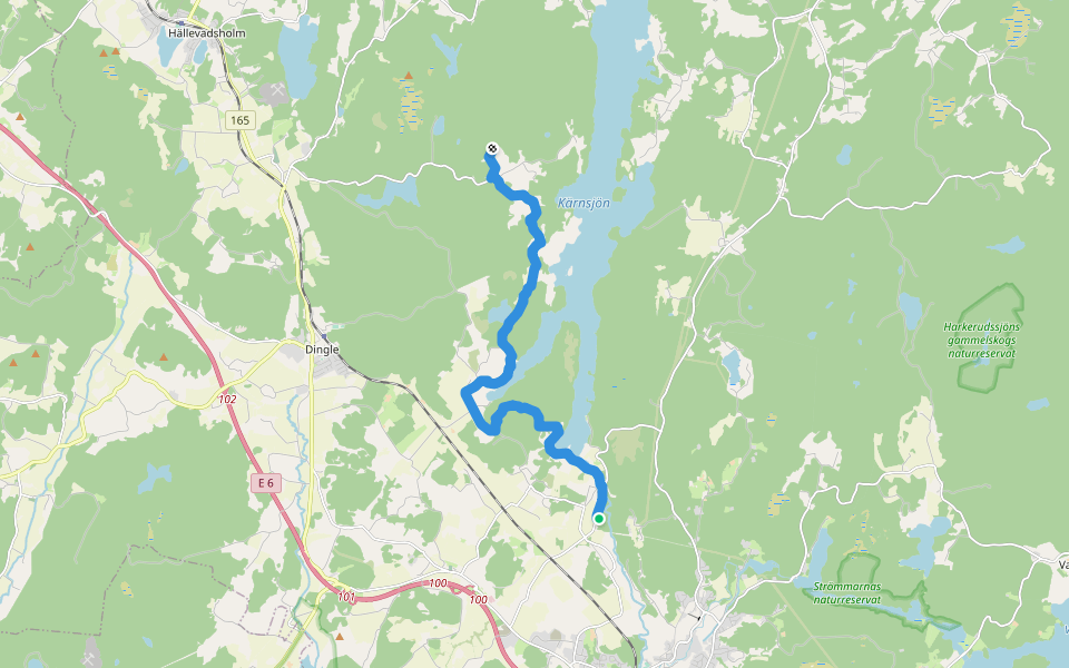 Bohusleden - Etapp 17 Borgmästarebruket - Kyrkoryr walking route map in Munkedal