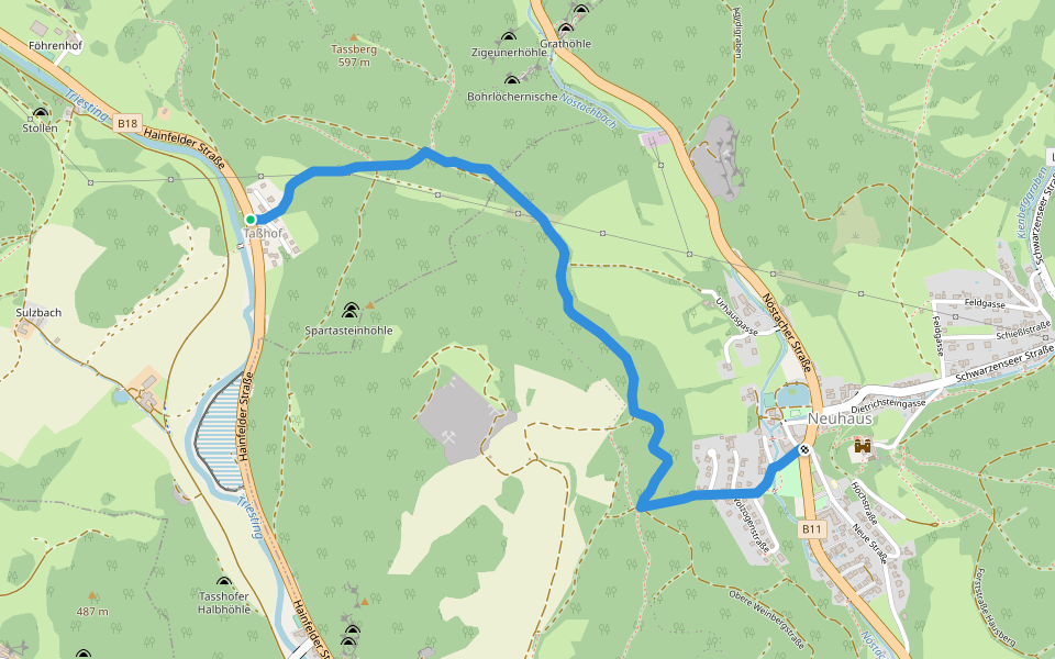 Neuhaus - Taßhof walking route map in Sulzbach