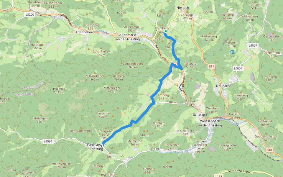 Hafnerberg - Furth ad Triesting walking route map in Altenmarkt an der Triesting