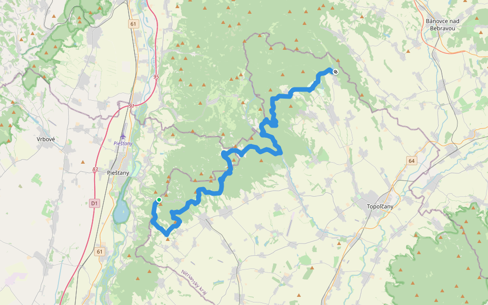 Náučný chodník Považský Inovec walking route map in Banka