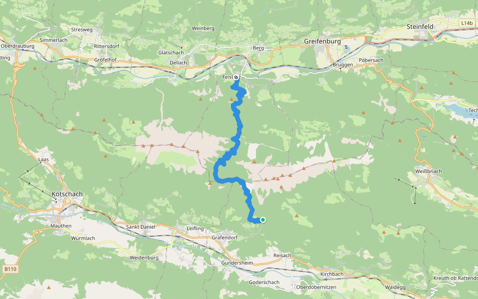 Jaukensattel 233 walking route map in Reißkofelbad