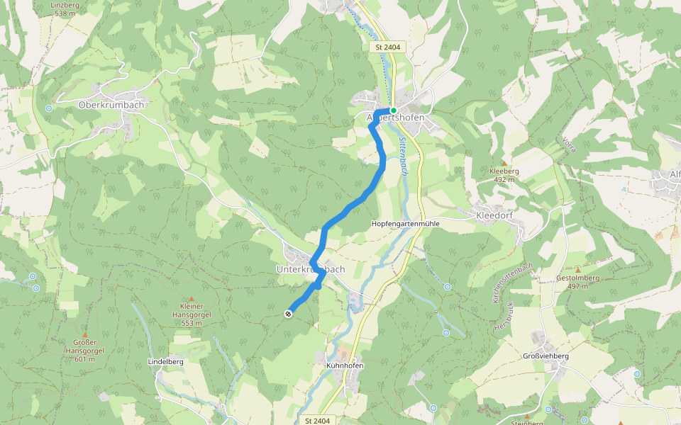Rotring walking route map in Kirchensittenbach