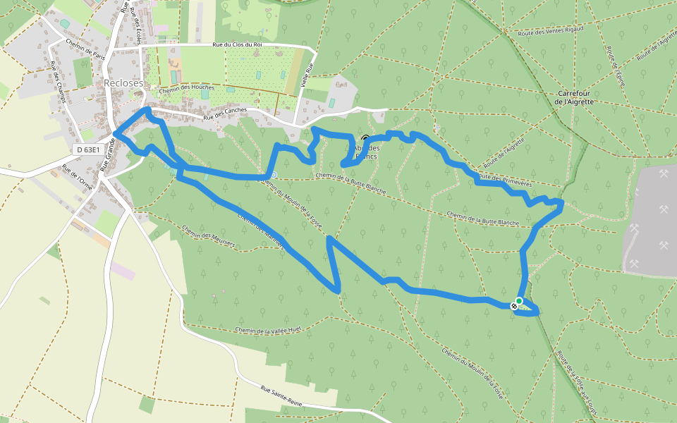 Sentier Denecourt-Colinet 20 walking route map in Recloses