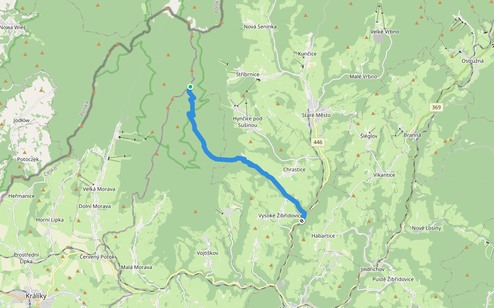 [Č] Žibřidovice - Sušina walking route map in Slatinice