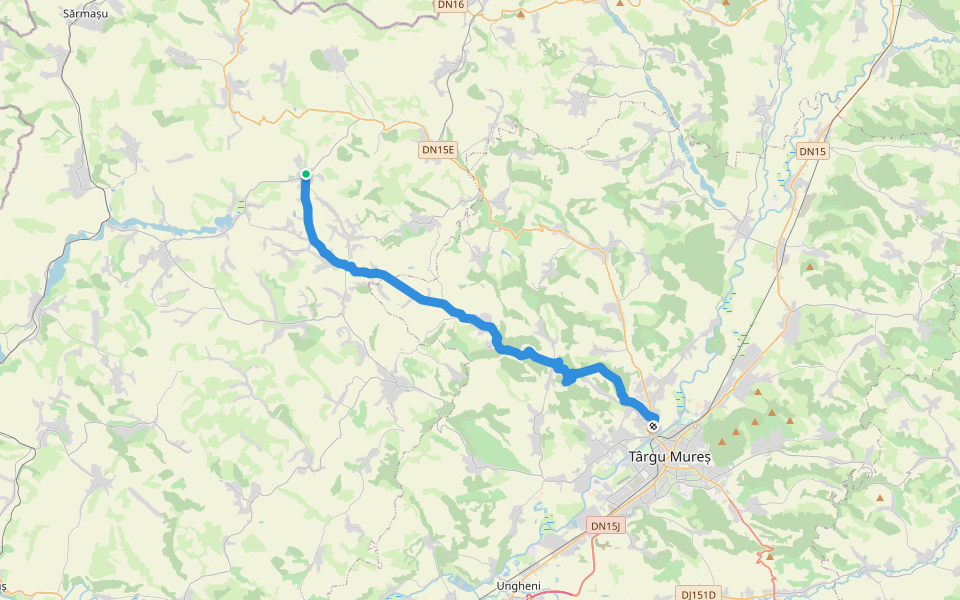 Via Mariae M01-51 Pogăceaua - Sântana de Mureș ( Tîrgu Mureș) walking route map in Pogăceaua