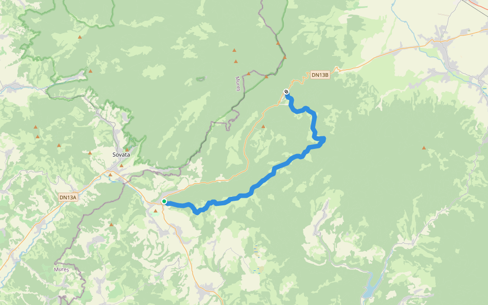 Via Mariae M01-55 Praid - Pasul Bucin walking route map in Praid