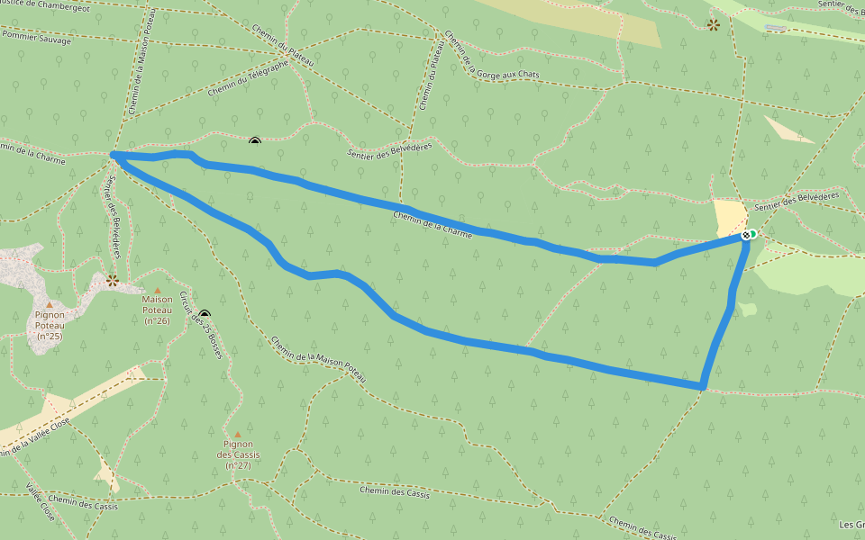 Promenade de la Vallée d'Abonne walking route map in Noisy-sur-École