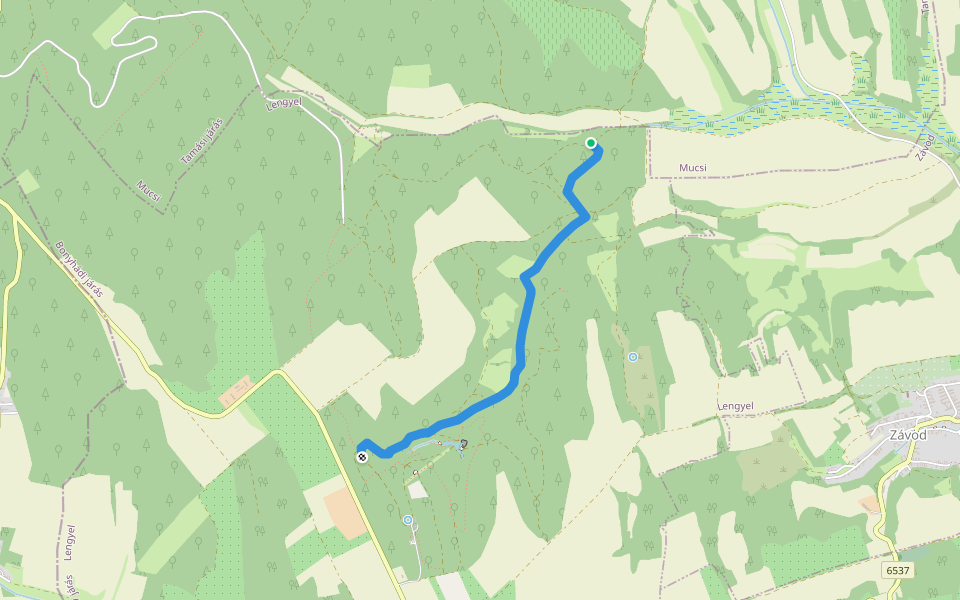 P+ walking route map in Mucsi