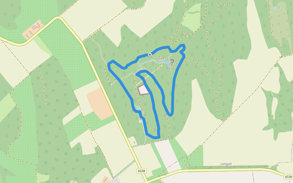 P↺ walking route map in Lengyel