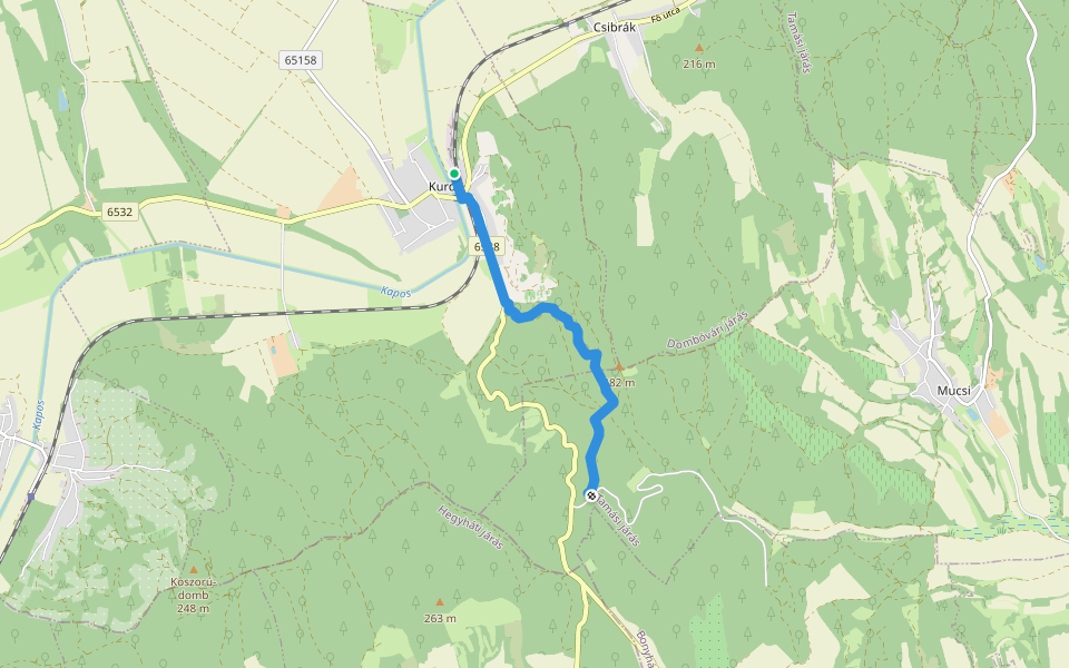 P■ (Kurd) walking route map in Kurd