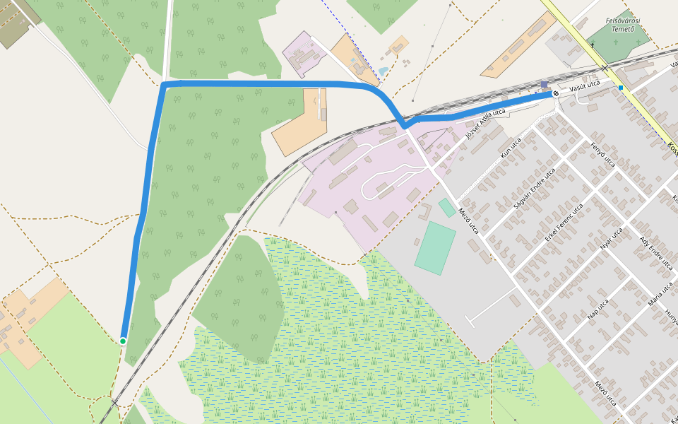 S■ (Izsák) walking route map in Izsák