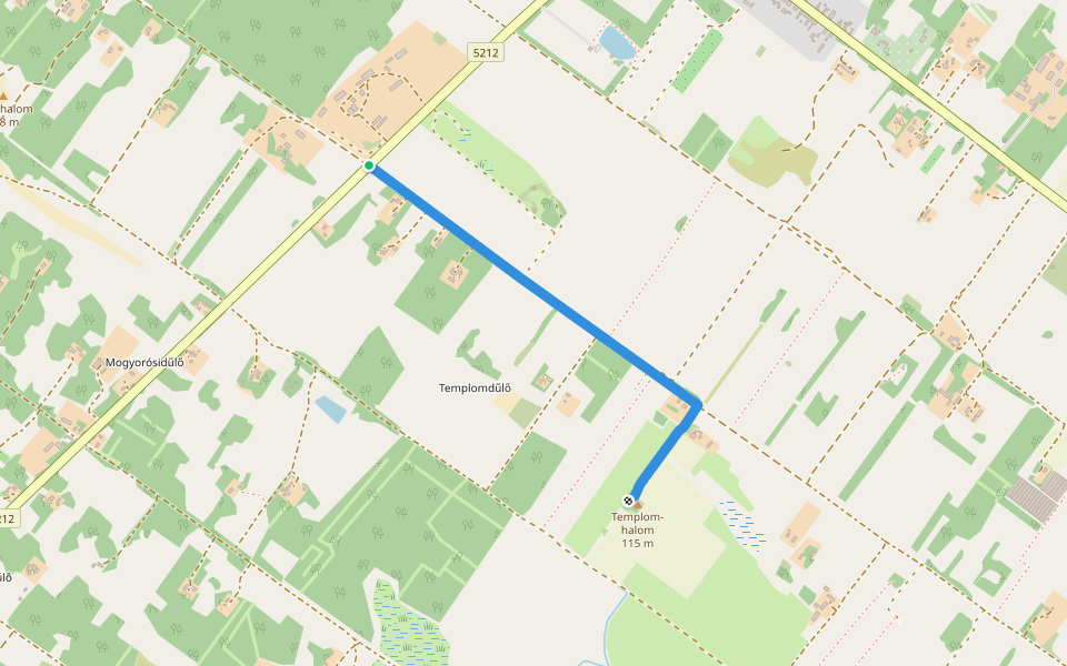 P▙ walking route map in Ladánybene