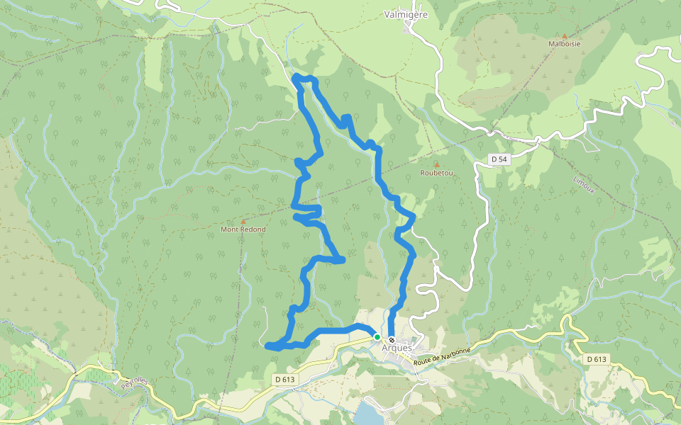 La Frau walking route map in Arques