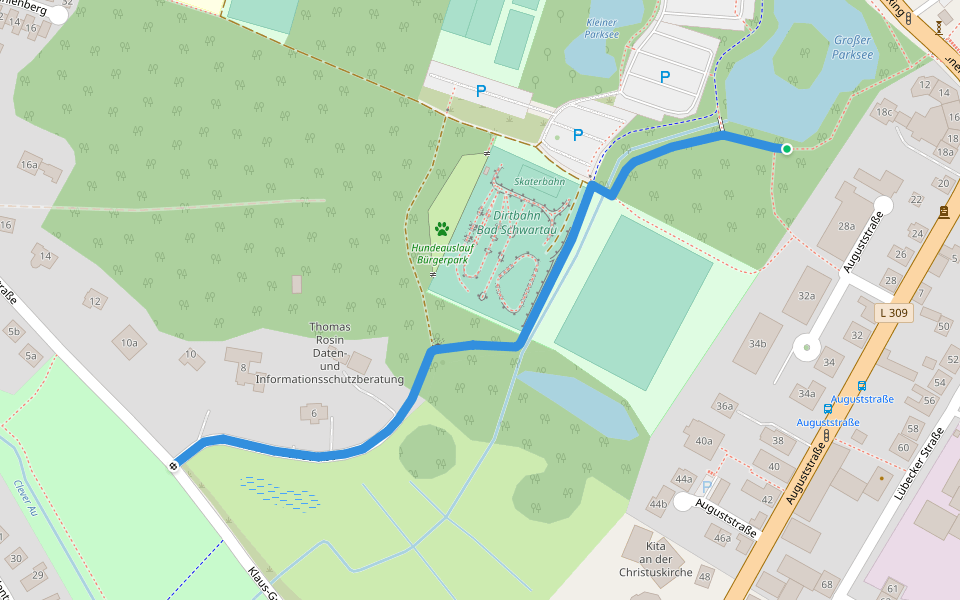 Wanderweg 10 walking route map in Bad Schwartau
