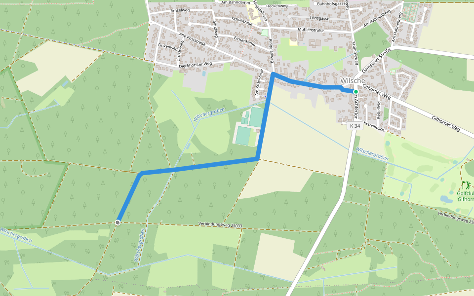 Fun-Run walking route map in Gifhorn