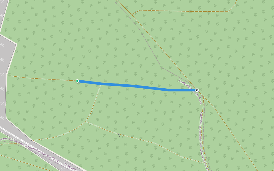 SAV Stichweg Lehrhaubrunnen walking route map in Heidenheim an der Brenz