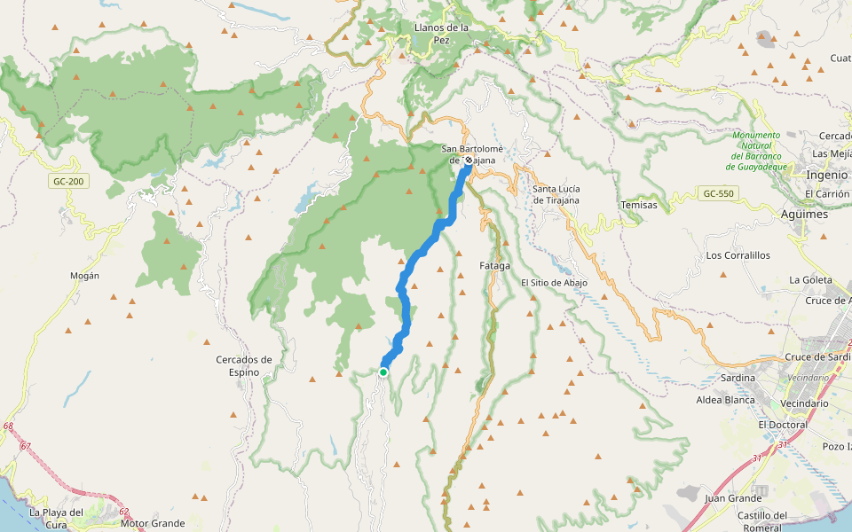 S-57 walking route map in Ayagaures