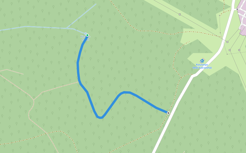 Z● (Kőszegi-forrás) walking route map in Mánfa
