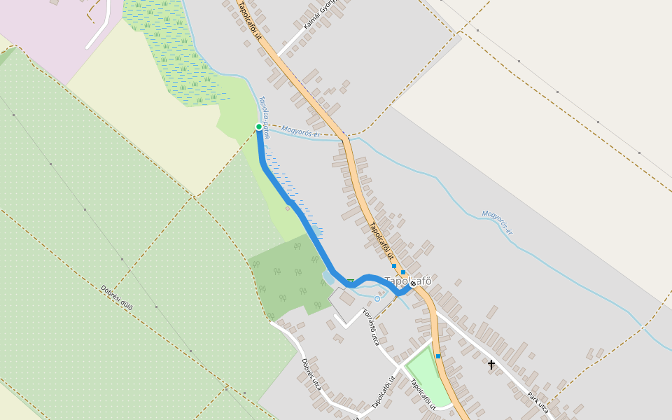 Forrás tanösvény walking route map in Pápa