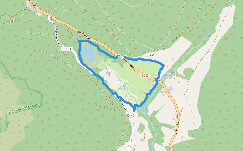 Wanderweg 71 (Rund um den Taubensee) walking route map in Ramsau bei Berchtesgaden