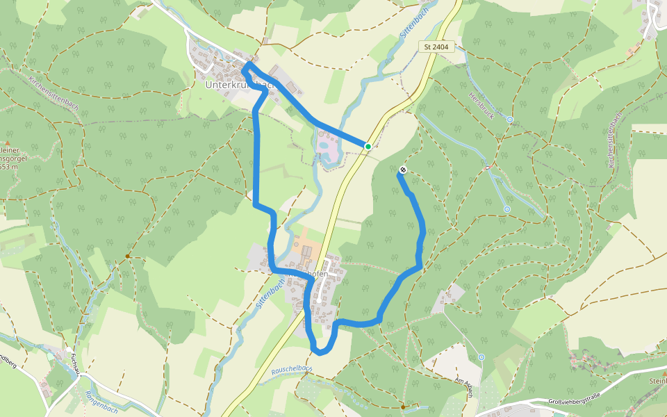 Kirchensittenbach 6 walking route map in Kirchensittenbach