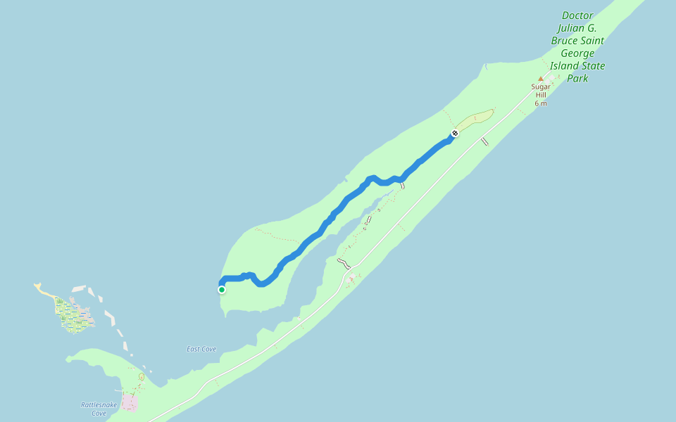 Gap Point Trail walking route map in Eastpoint