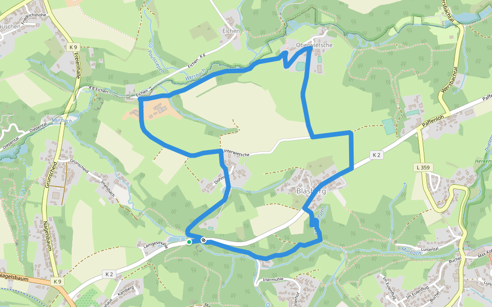 Auersteg Rundweg A3 walking route map in Burscheid