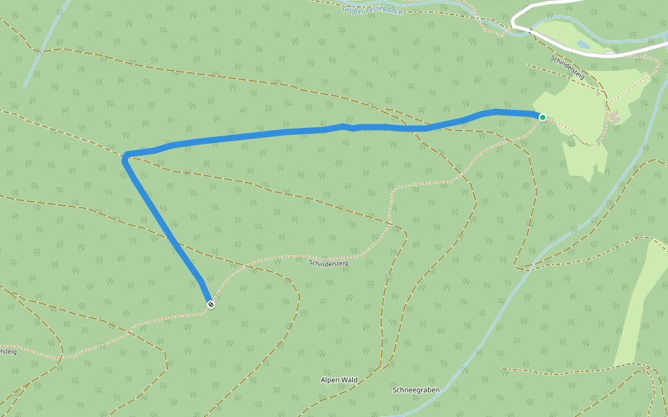 Almweg walking route map in Neustift am Alpenwalde