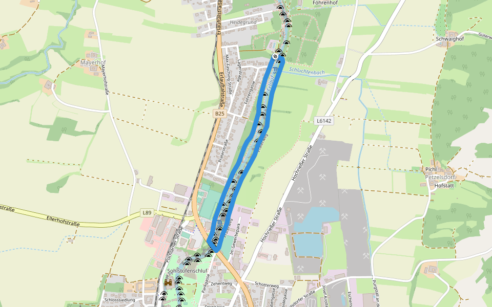 Kleine Praterrunde walking route map in Purgstall an der Erlauf