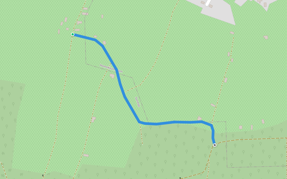 K+ walking route map in Homokkomárom