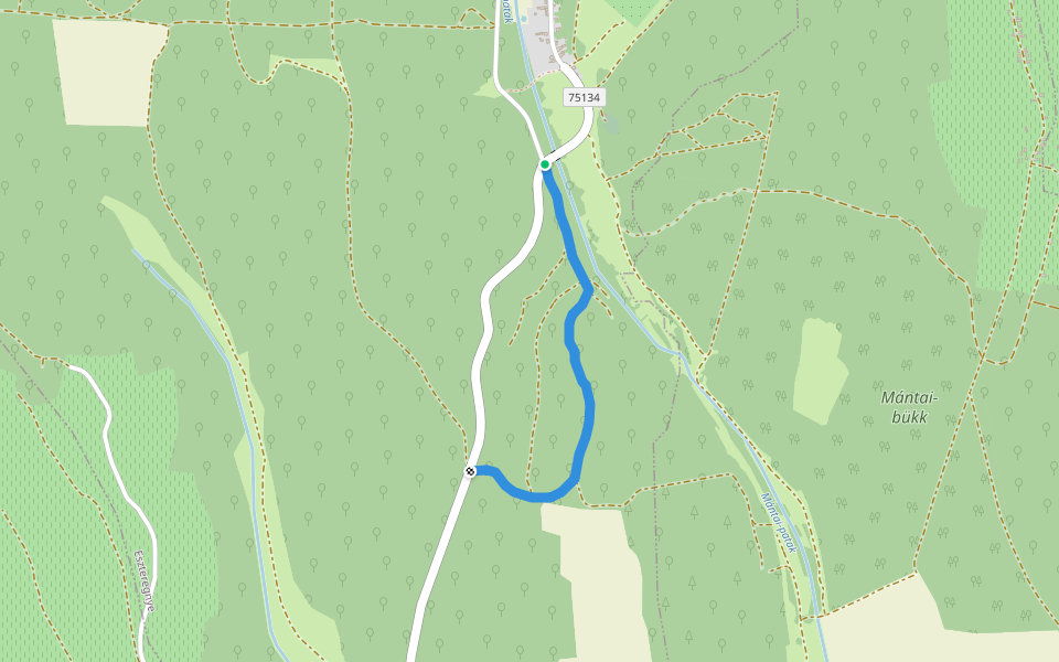 K▲ walking route map in Eszteregnye