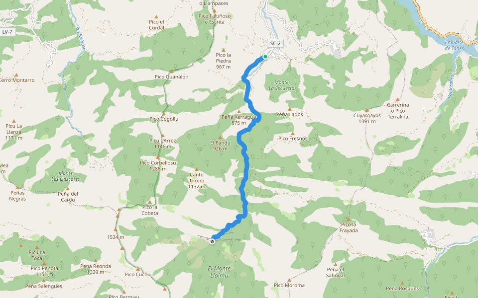 Ruta del Alba walking route map in Rioseco
