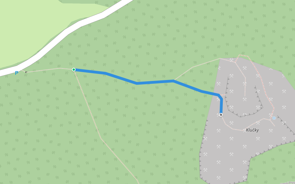 [M] odbočka lom Klučky walking route map in Kamenický Šenov
