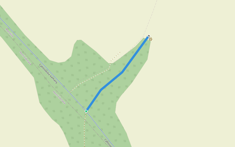 [M] odbočka vyhlídka walking route map in Česká Lípa
