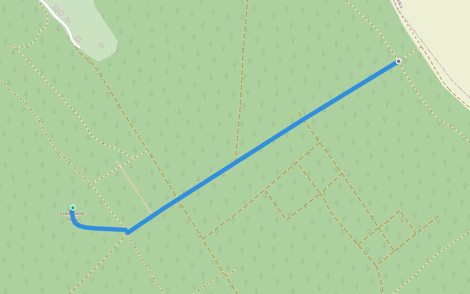 S▲ (Szent Imre-hegy) walking route map in Pannonhalma