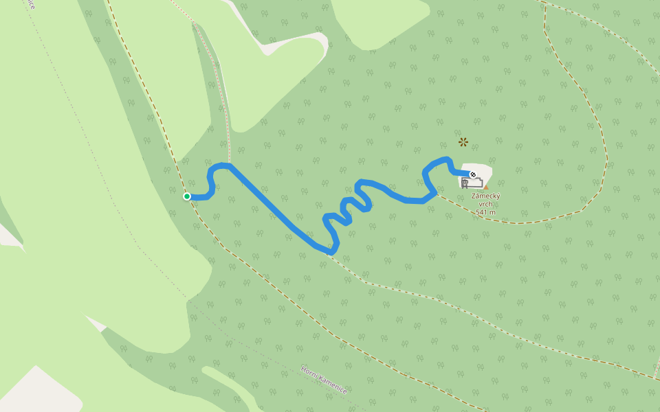 [Z] odbočka Zámecký vrch walking route map in Česká Kamenice