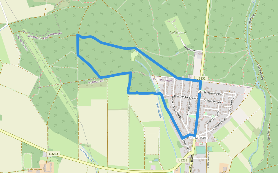 Eco-Pfad Holzhausen, Kleebergrunde walking route map in Immenhausen