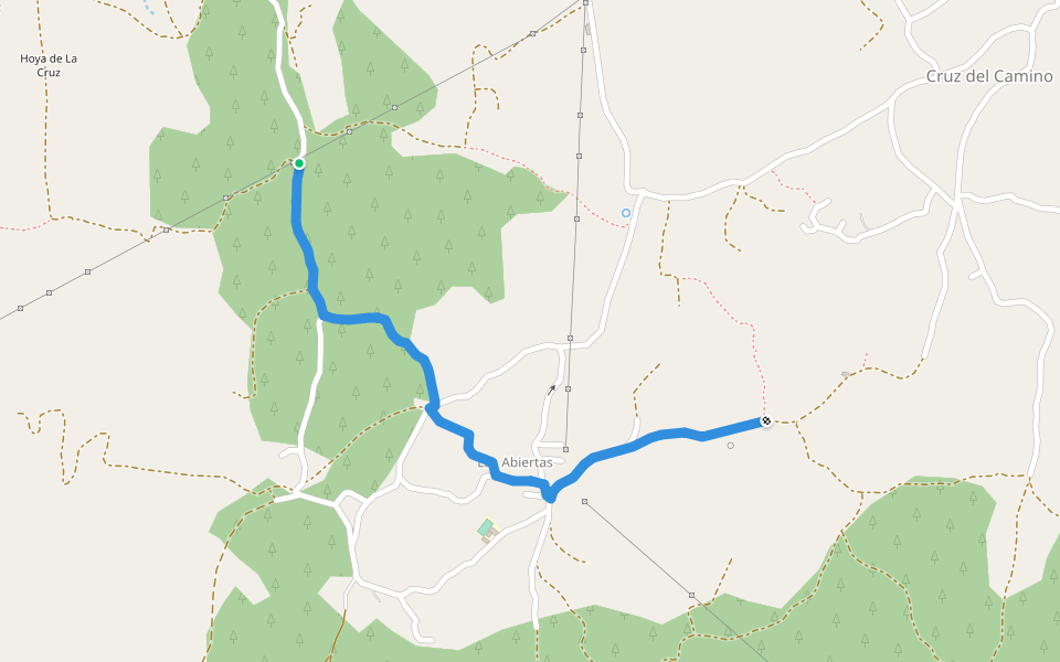 PR-TF 42.4 Variante por las Abiertas walking route map in Icod de los Vinos