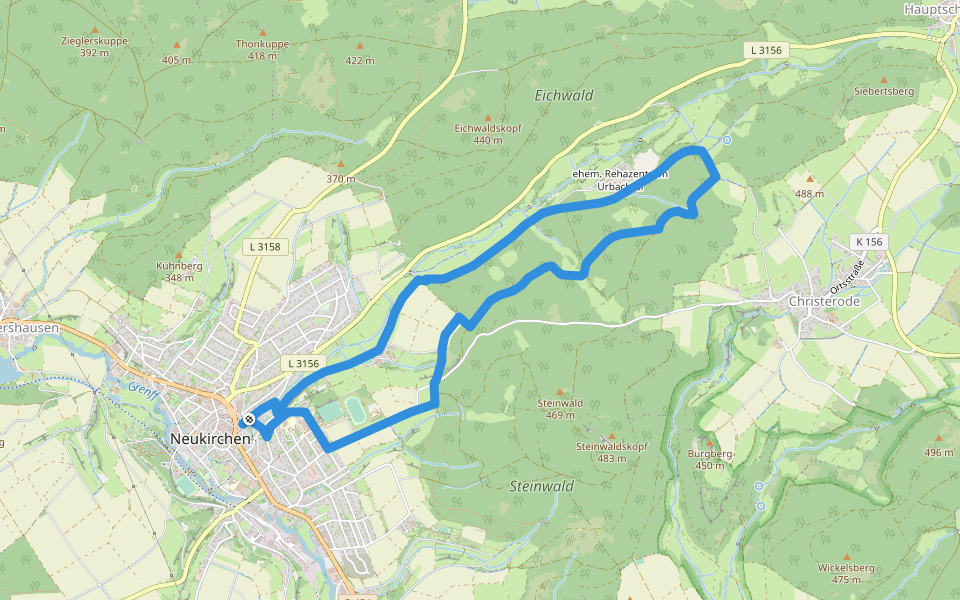Terrainkurweg 5 Neukirchen walking route map in Neukirchen