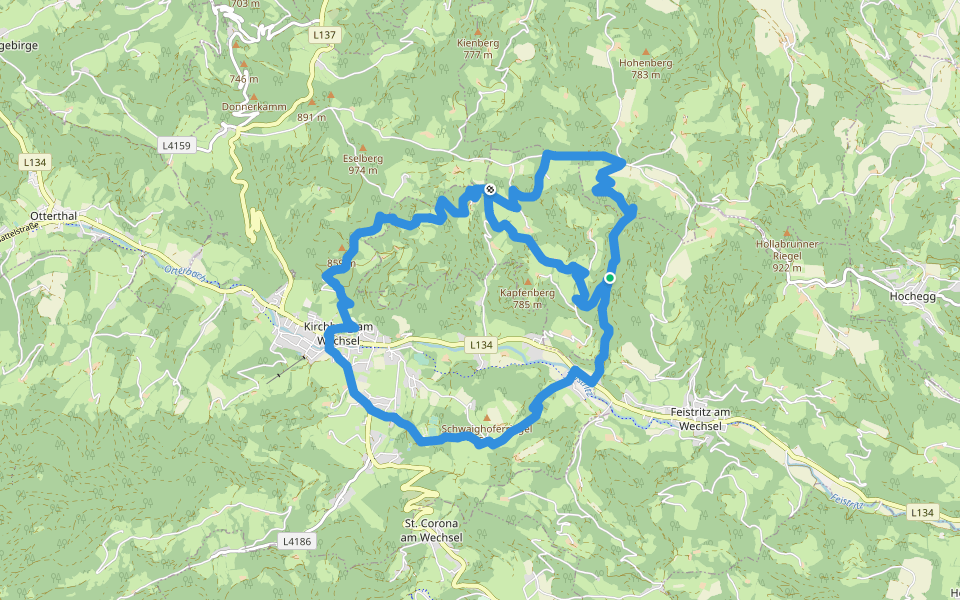 Wanderweg Hasleiten walking route map in Piefing