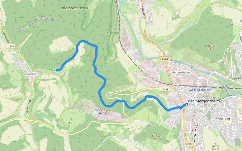 Liebliches Taubertal 15 walking route map in Bad Mergentheim