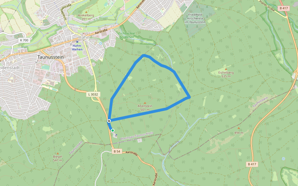 Rundwanderweg Keiler walking route map in Taunusstein