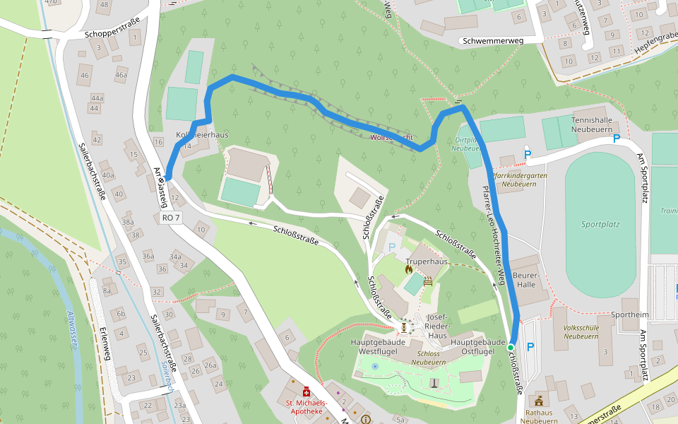 Wanderweg 21 - Neubeuern walking route map in Neubeuern