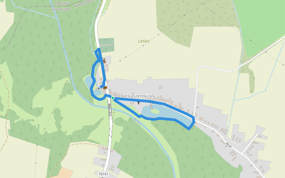 Kövi csík tanösvény walking route map in Kerkaszentkirály