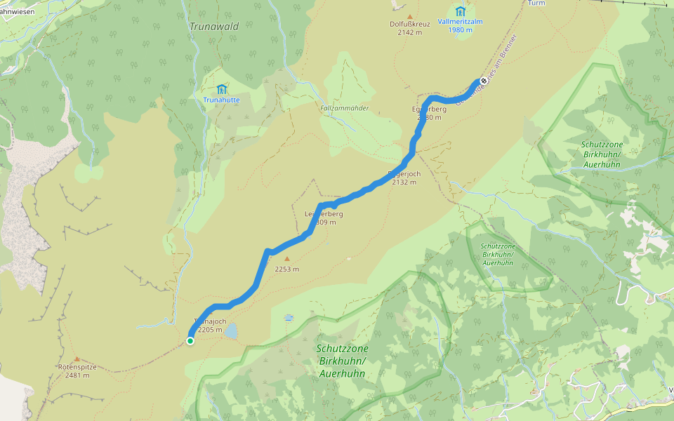 Wanderweg Nr. 41 walking route map in Obernberg am Brenner